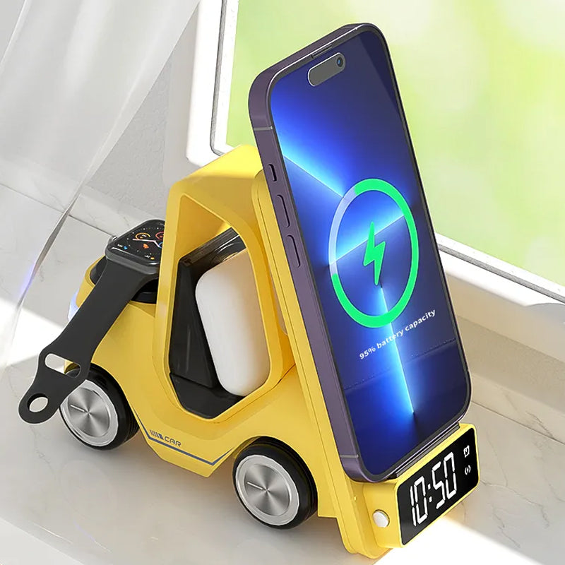 3-in-1 Multifunctional Wireless Charger with Clock_3